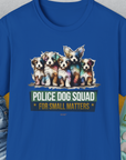 Police Dog Squad For Small Matters, Volume 1, Unisex T-Shirt-Royal, Design by Dog Gang