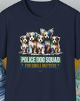 Police Dog Squad For Small Matters, Volume 1, Unisex T-Shirt-Navy, Design by Dog Gang