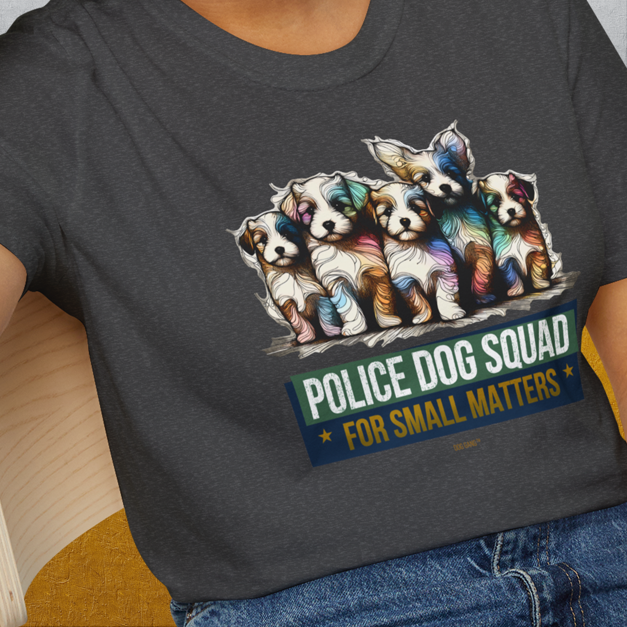 Police Dog Squad For Small Matters, Volume 1, Unisex T-Shirt-, a fun and stylish design for dog lovers from Dog Gang