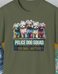Police Dog Squad For Small Matters (Toy Poodle Division), Volume 2, Unisex T-Shirt-Military Green, Design by Dog Gang