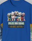 Police Dog Squad For Small Matters (Toy Poodle Division), Volume 2, Unisex T-Shirt-Royal, Design by Dog Gang