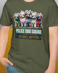 Police Dog Squad For Small Matters (Toy Poodle Division), Volume 2, Unisex T-Shirt-, Design by Dog Gang