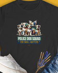 Police Dog Squad For Small Matters, Volume 1, Women's T-Shirt-Black. A perfect gift for dog lovers and dog owners. Design by Dog Gang