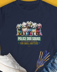 Police Dog Squad For Small Matters (Toy Poodle Division), Volume 2, Women's T-Shirt-Navy, a cool and stylish design with a funny saying from Dog Gang