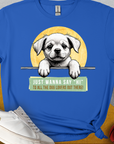 "Say Hi" Series, Volume 1, Unisex T-Shirt-Royal-witziges Shirt mit lustigem Spruch für Hundefreund, Design by Dog Gang