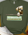 "Say Hi" Series, Volume 2, Unisex T-Shirt-Military Green-originelles und lustiges Hundeshirt, Design by Dog Gang