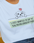 "Say Hi" Series, Volume 3, Unisex T-Shirt-lustiges Shirt für Hundefreunde, lustiger Spruch mit Hund, Design by Dog Gang