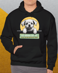 "Say Hi" Series, Volume 1, Unisex Hoodie-Kapuzensweatshirt für Hundefreunde, lustiger Spruch mit Hund, Design by Dog Gang