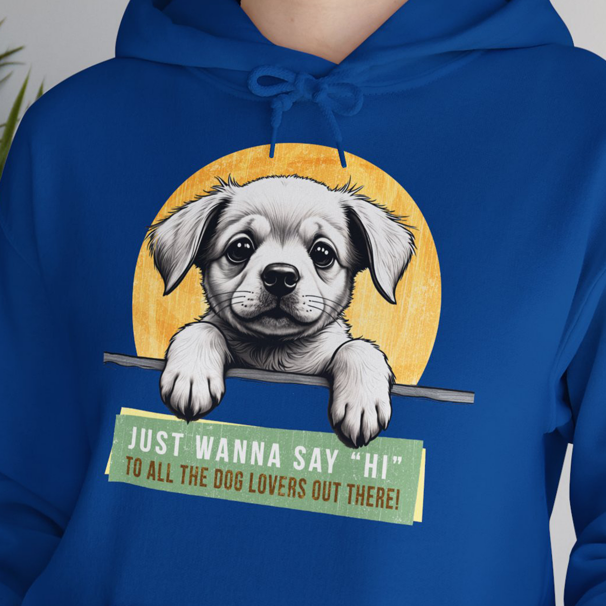 "Say Hi" Series, Volume 1, Unisex Hoodie-originelles und lustiges Hundeshirt, Design by Dog Gang