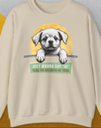 "Say Hi" Series, Volume 1, Unisex Sweatshirt-Sand-für Hundebesitzer und Hundeliebhaber, Design by Dog Gang