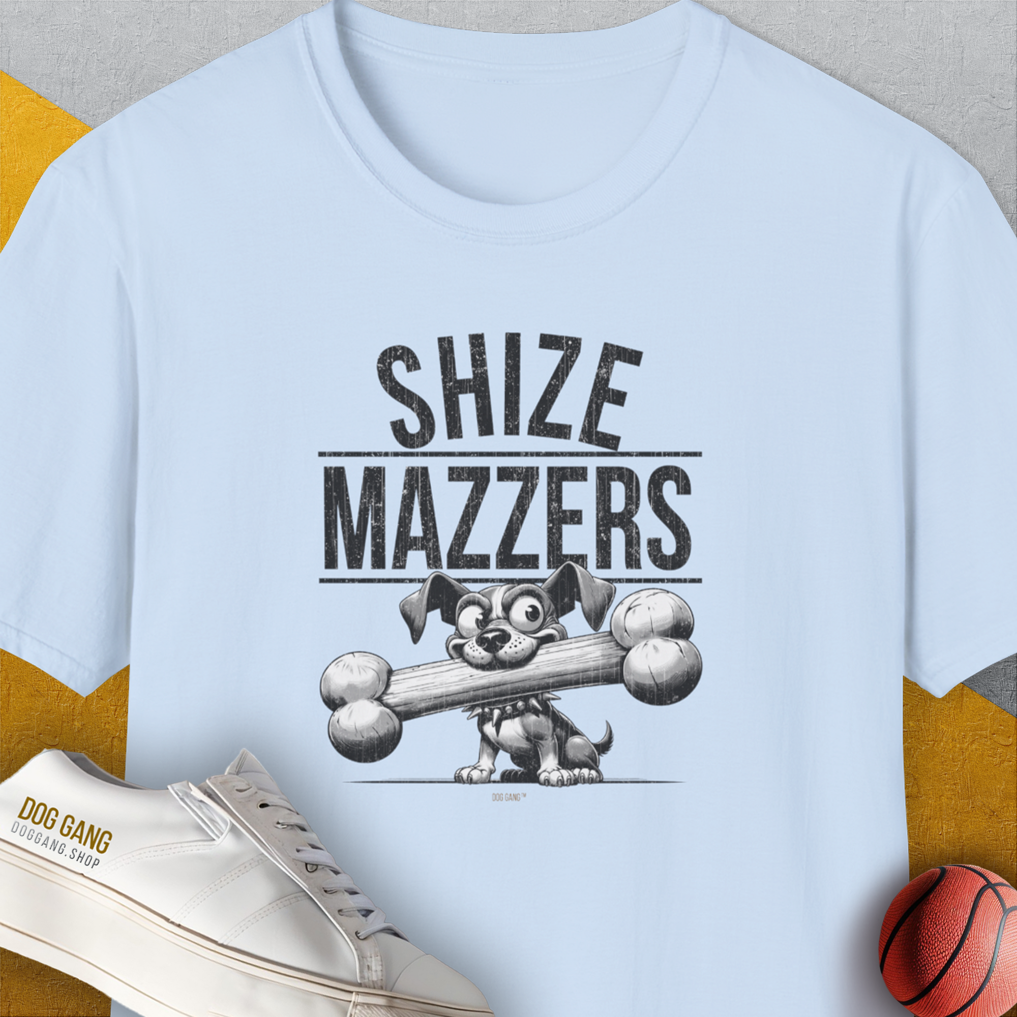 Shize Mazzers, Volume 1, Unisex T-Shirt-Light Blue, Design by Dog Gang