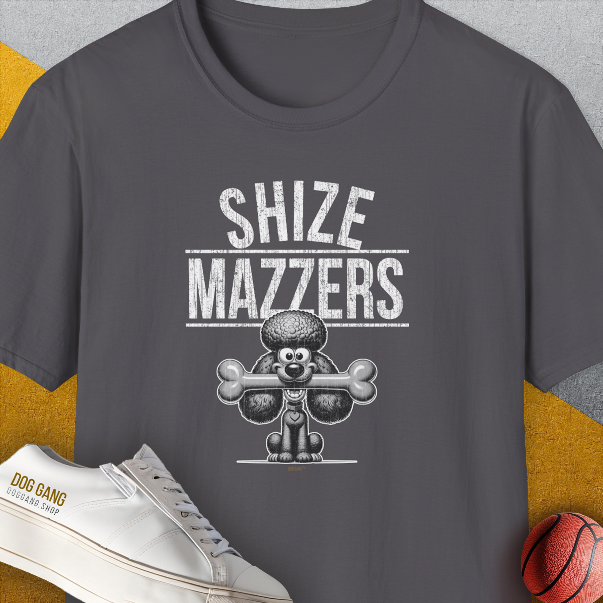 Shize Mazzers, Volume 3, Unisex T-Shirt-Charcoal, Design by Dog Gang