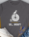 So... Woof? Volume 3, Women's T-Shirt-Charcoal. A dog-themed Design from Dog Gang