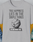 True Happiness Series One, Volume 1, Unisex T-Shirt-Sport Grey-cooles Tee mit lustigem Spruch für Hundefreunde, Design by Dog Gang