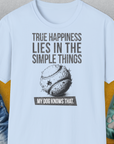 True Happiness Series One, Volume 1, Unisex T-Shirt-Light Blue-bequemes Shirt mit lustigem Spruch für Hundebesitzer, Design by Dog Gang