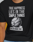 True Happiness Series One, Volume 1, Unisex T-Shirt-humorvolles Hundeshirt, lustiger Spruch mit Hund, Design by Dog Gang