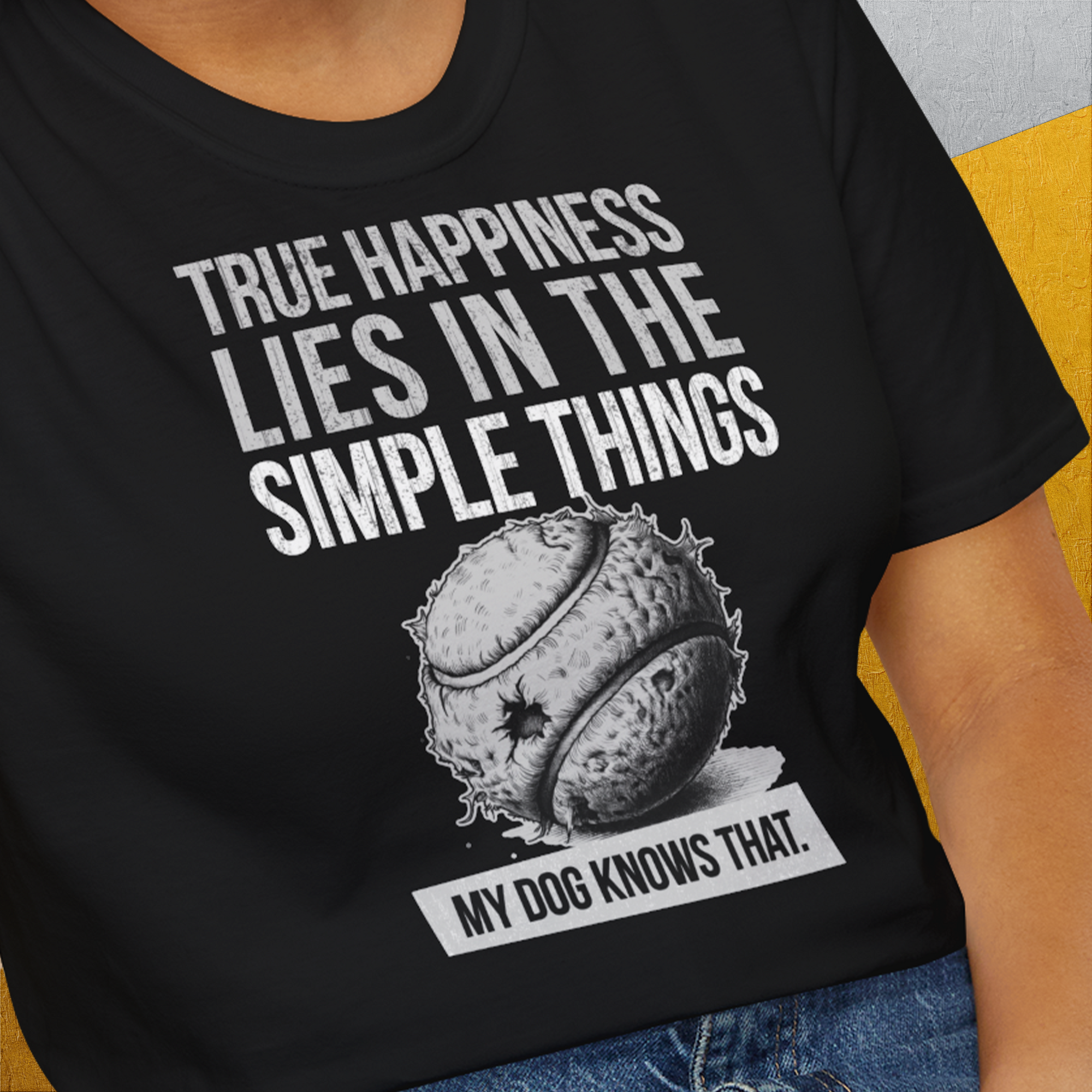 True Happiness Series One, Volume 1, Unisex T-Shirt-lustiges Shirt für Hundeliebhaber, Design by Dog Gang