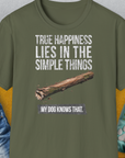 True Happiness Series One, Volume 2, Unisex T-Shirt-Military Green-bequemes Softstyle - Tshirt. Lustiger Spruch mit Hund. Für Hundefreunde, in- und outdoor. Design by Dog Gang