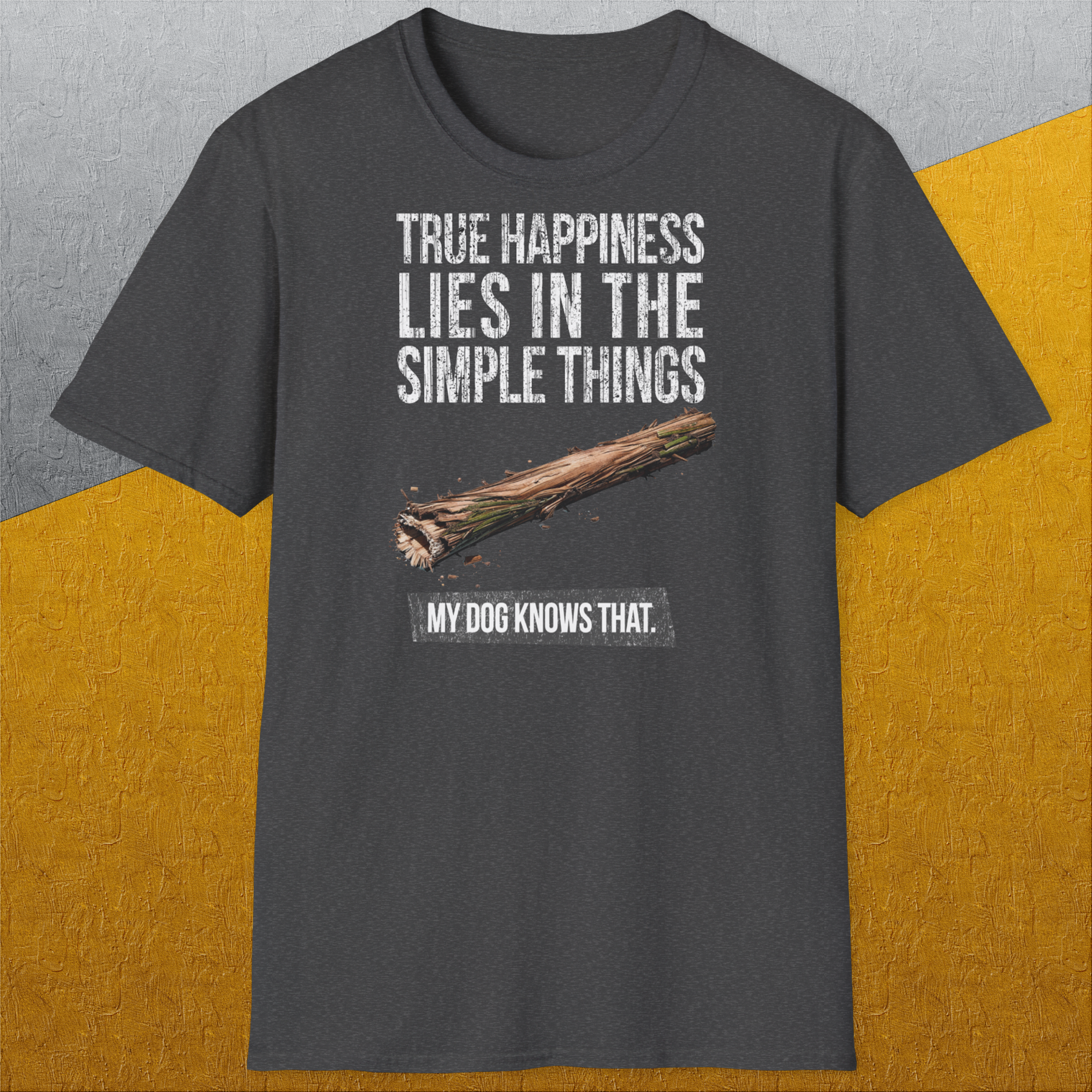 True Happiness Series One, Volume 2, Unisex T-Shirt-lustiges Shirt für Hundefreunde, lustiger Spruch mit Hund, Design by Dog Gang