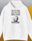 True Happiness Series One, Volume 1, Unisex Hoodie-White. A dog-themed Design from Dog Gang