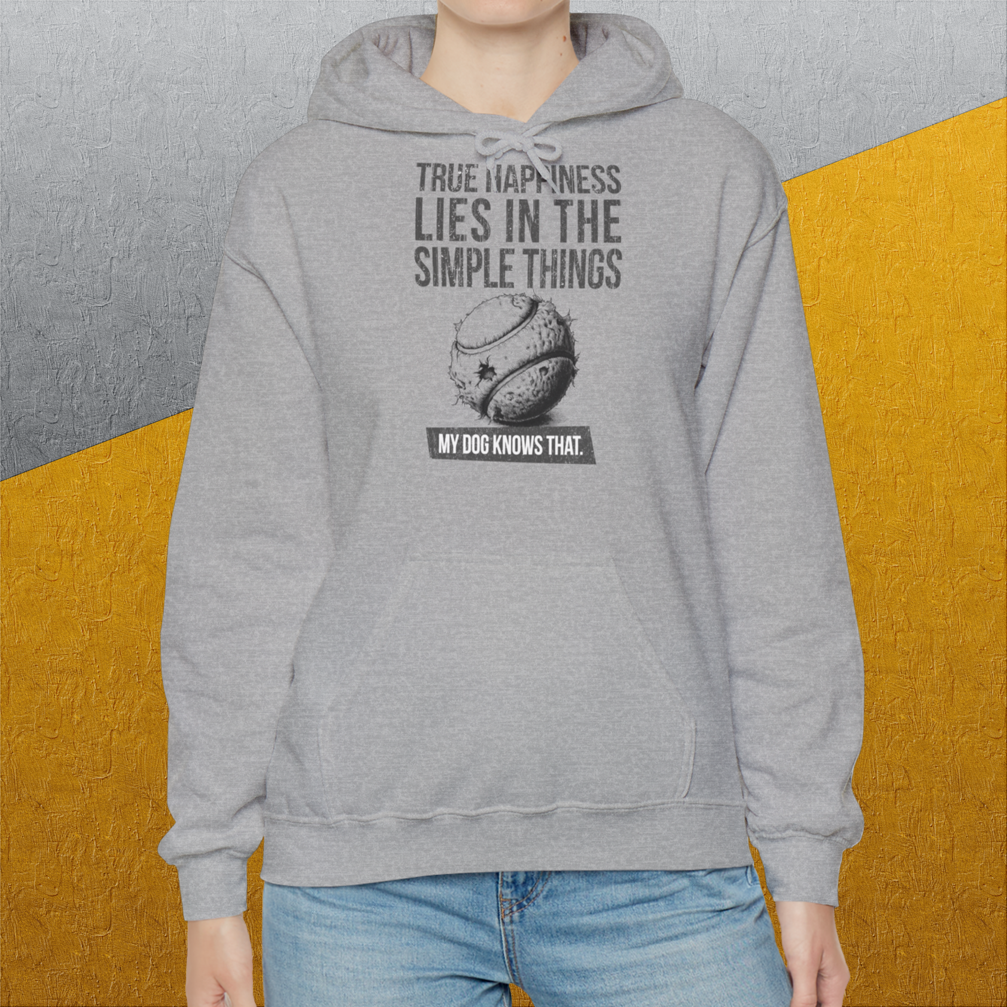 True Happiness Series One, Volume 1, Unisex Hoodie-. For dog lovers and dog owners. Design by Dog Gang