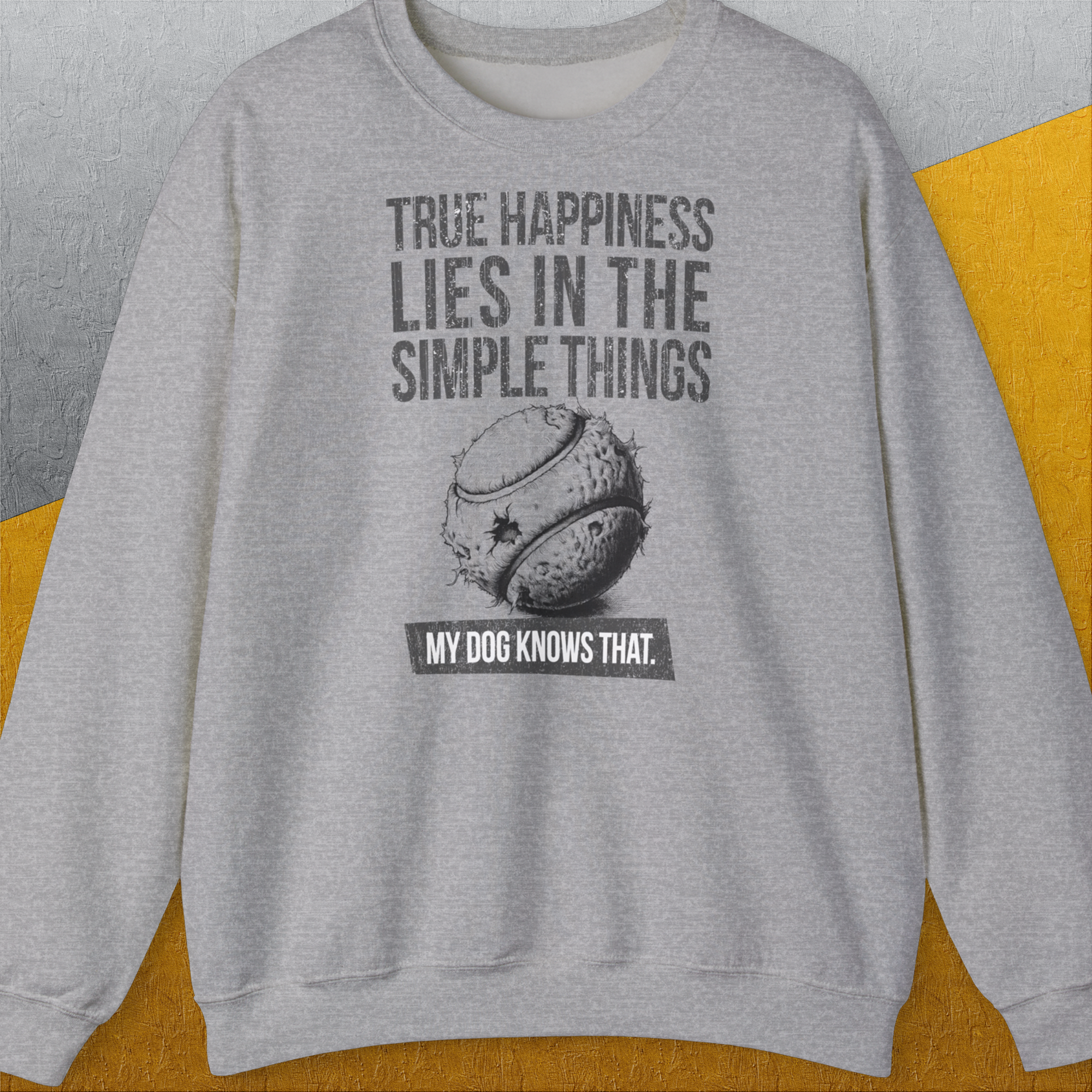 True Happiness Series One, Volume 1, Unisex Sweatshirt-Sport Grey, Design by Dog Gang