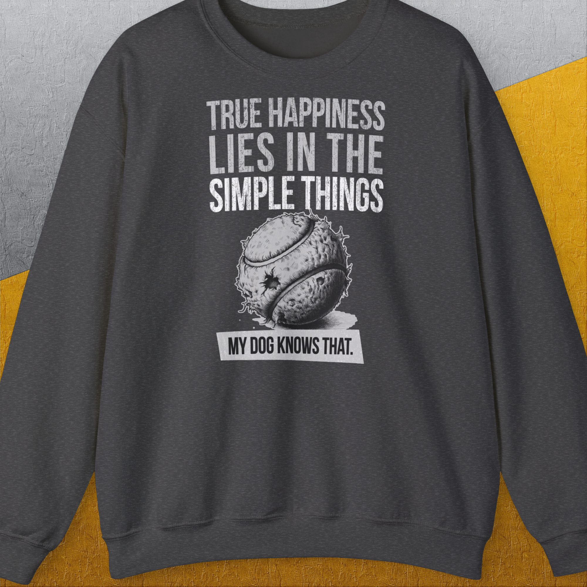 True Happiness Series One, Volume 1, Unisex Sweatshirt-Dark Heather, Design by Dog Gang