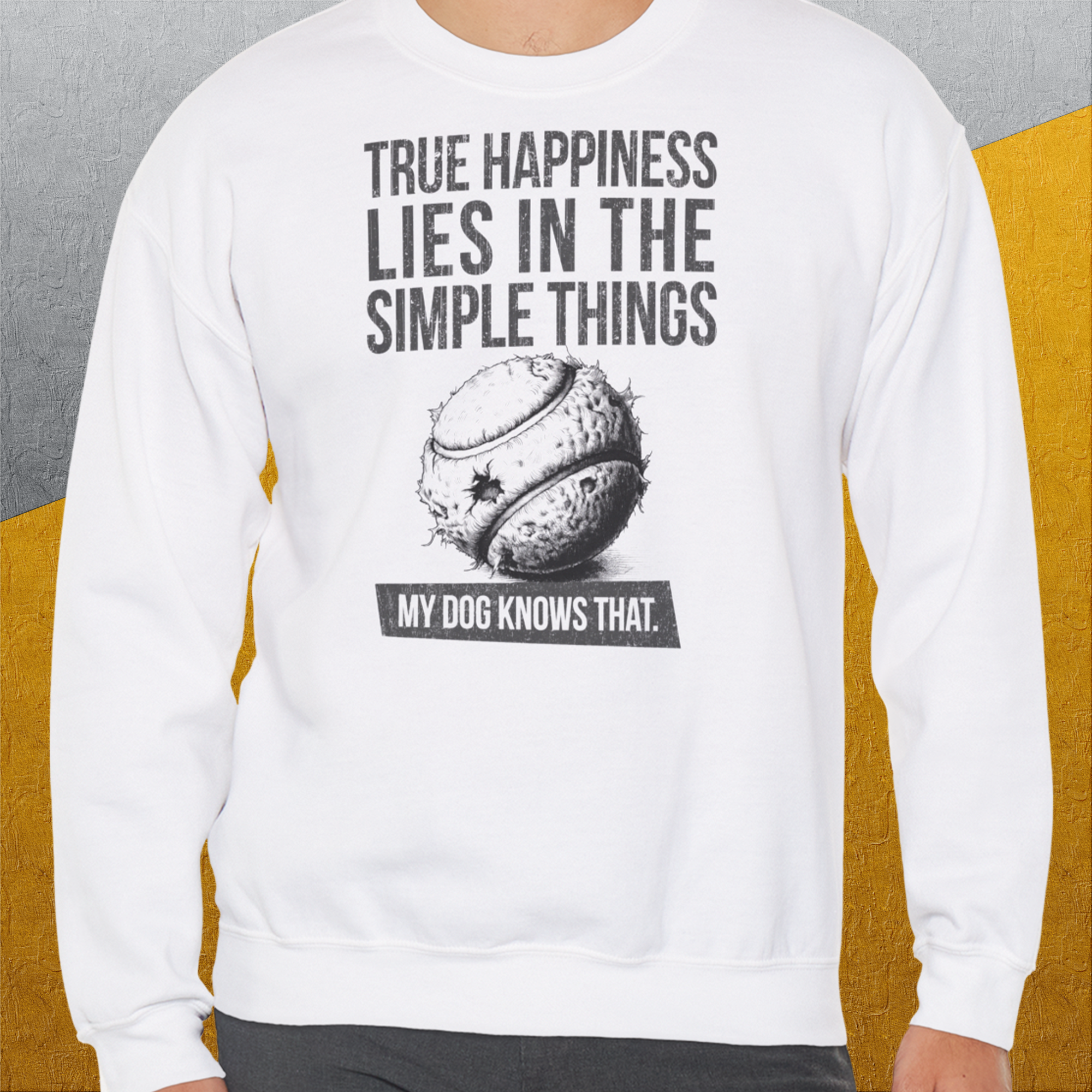 True Happiness Series One, Volume 1, Unisex Sweatshirt-, a fun and stylish sweatshirt design for dog lovers from Dog Gang