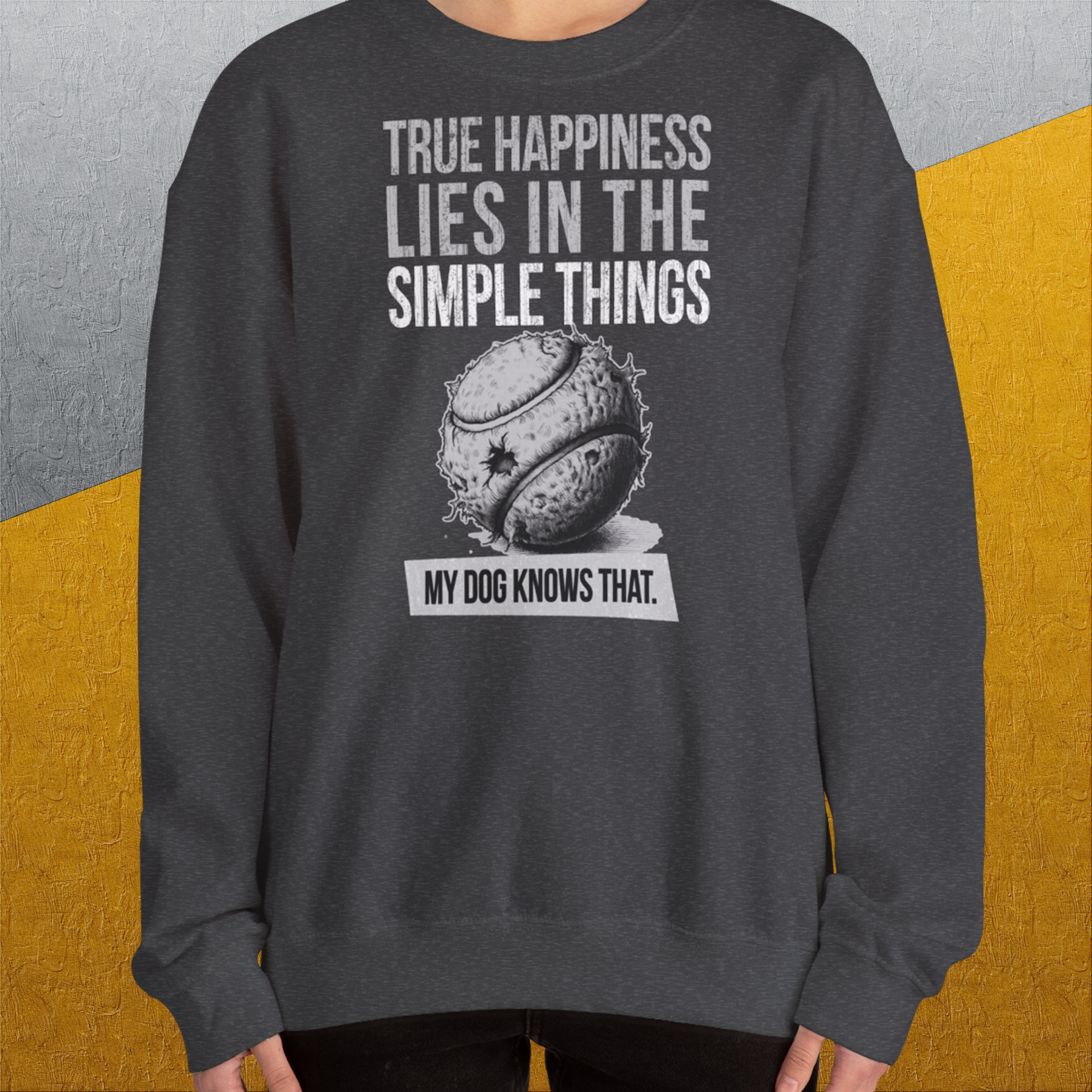 True Happiness Series One, Volume 1, Unisex Sweatshirt-. A perfect gift for dog lovers and dog owners. Design by Dog Gang