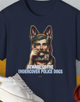 Beware Of The Undercover Police Dogs, Volume 2, Unisex T-Shirt-Navy, Design by Dog Gang