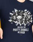 Unleash-Series (Party Animals), Volume 1, Unisex T-Shirt-, Design by Dog Gang