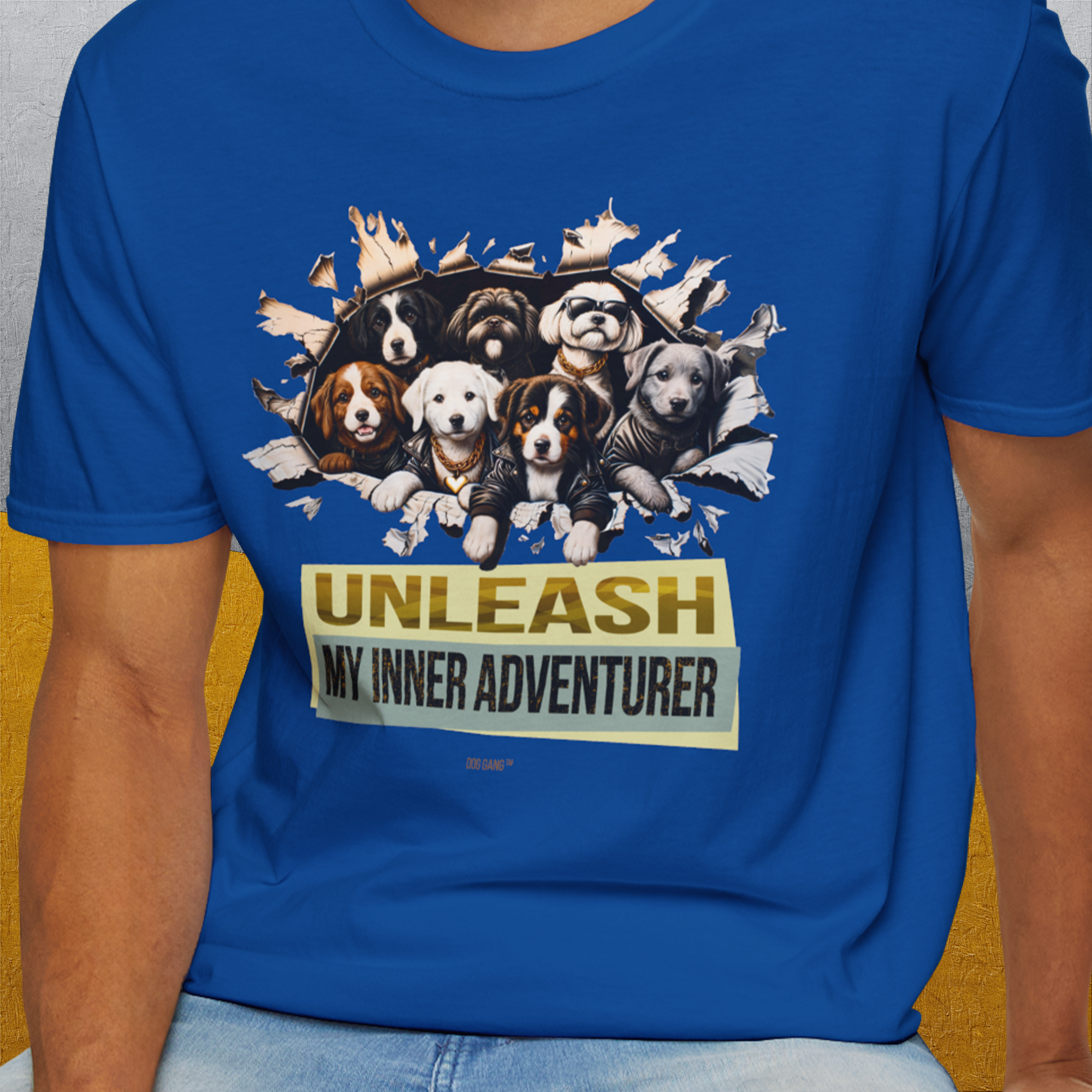 Unleash-Series (My Inner Adventurer), Volume 2, Unisex T-Shirt-. For dog lovers and dog owners. Design by Dog Gang