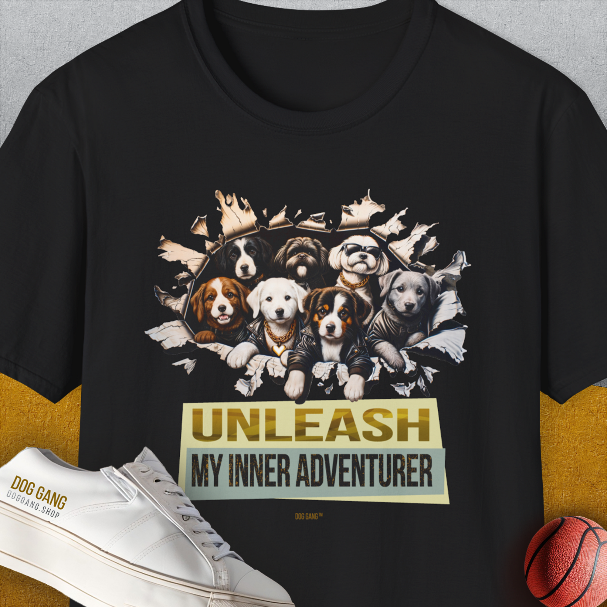 Unleash-Series (My Inner Adventurer), Volume 2, Unisex T-Shirt-Black, Design by Dog Gang