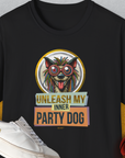 Unleash-Series (My Inner Party Dog), Volume 3, Unisex T-Shirt-Black, Design by Dog Gang