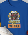 Unleash-Series (My Inner Party Dog), Volume 3, Unisex T-Shirt-Royal, Design by Dog Gang