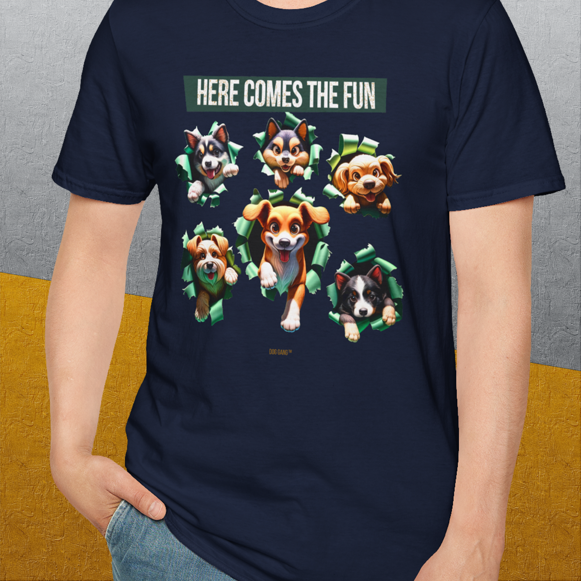 Unleash-Series (Here Comes The Fun), Volume 4, Unisex T-Shirt-, Design by Dog Gang