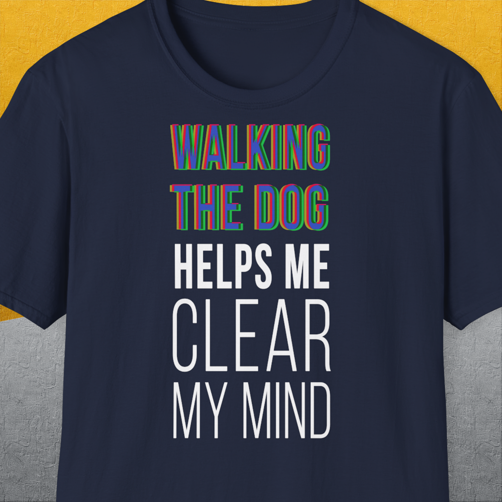 Walking The Dog Series One, Volume 3, Unisex T-Shirt-Navy, Design by Dog Gang