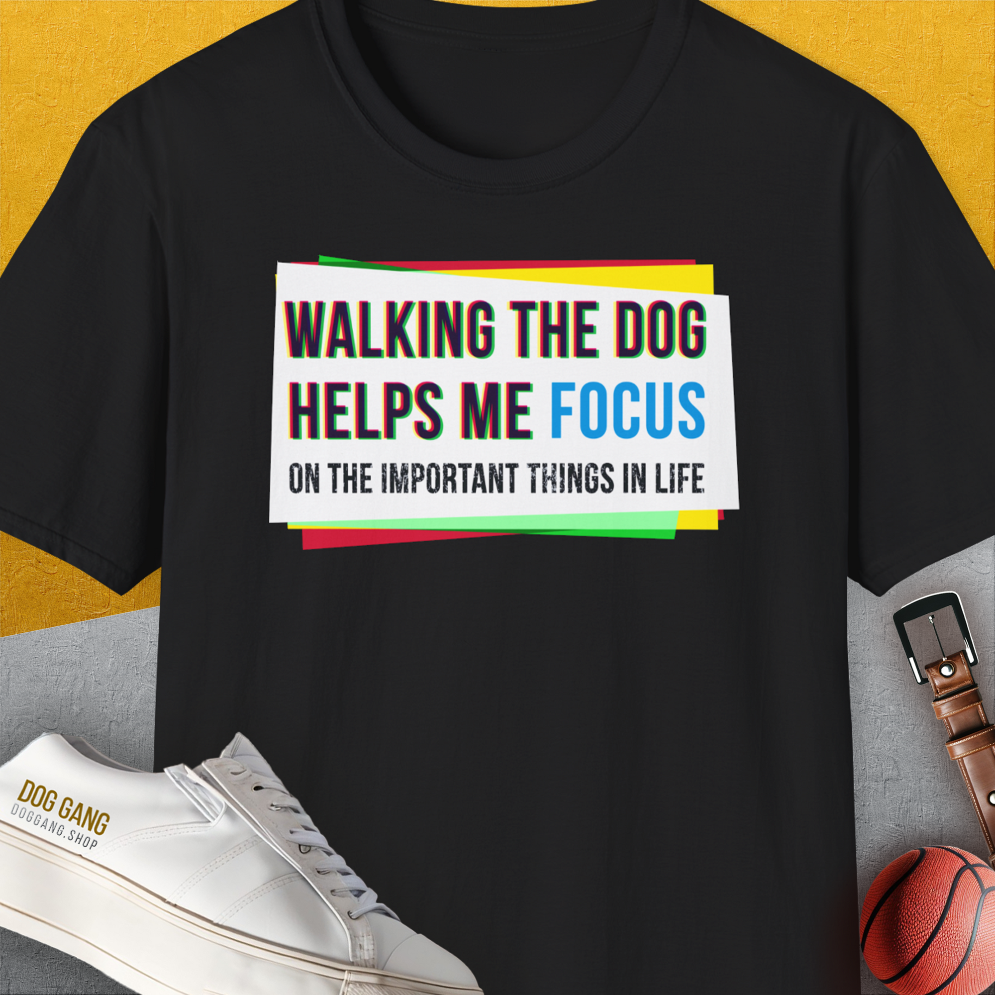 Walking The Dog Series One, Volume 1, Unisex T-Shirt-Black, Design by Dog Gang