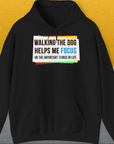 Walking The Dog Series One, Volume 1, Unisex Hoodie-Black, a cool and stylish design with a funny saying from Dog Gang
