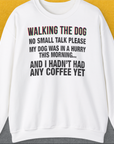 Walking The Dog Series One, Volume 1, Unisex Sweatshirt-White. A dog-themed Design from Dog Gang