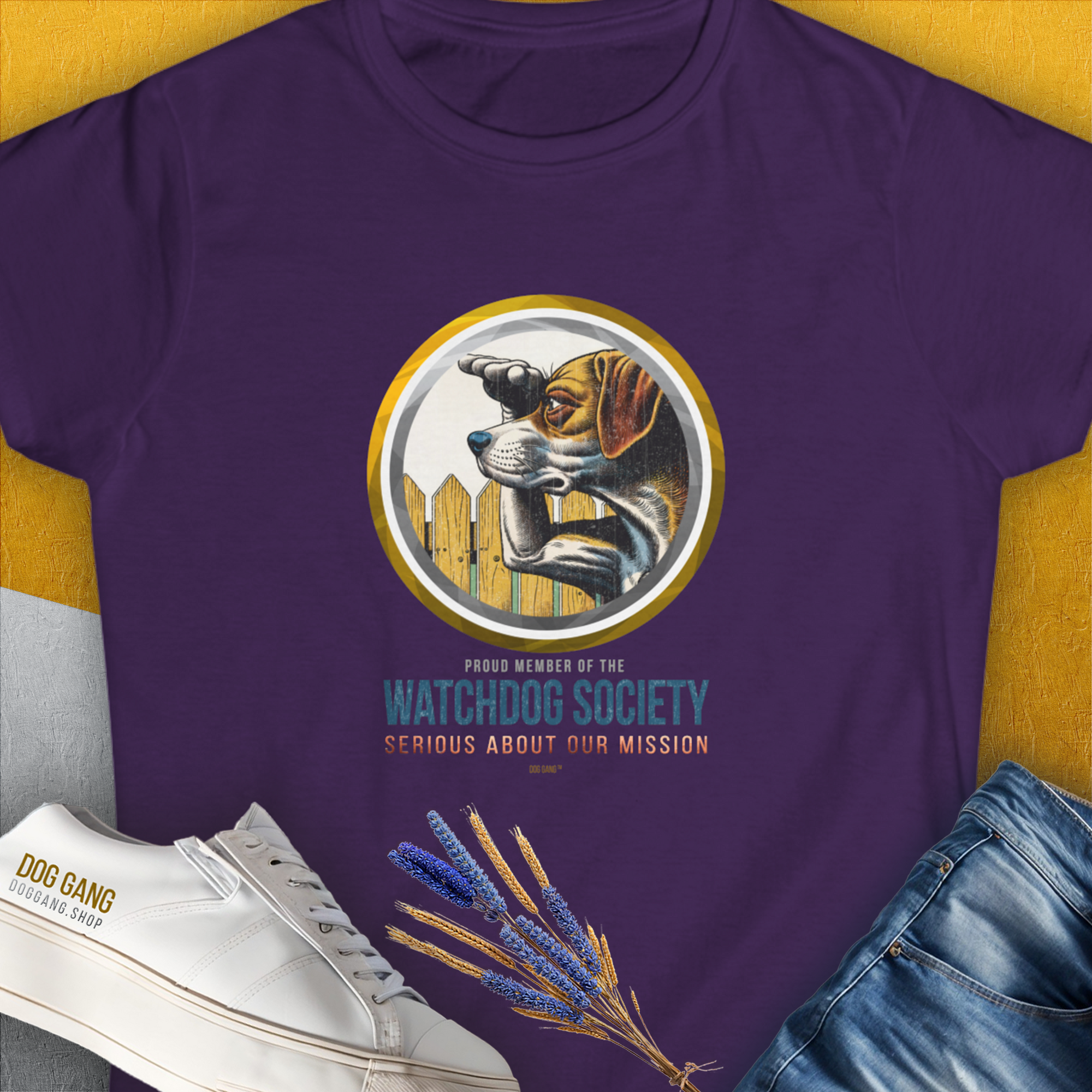 Watchdog Society Series, Volume 2, Women's T-Shirt-Purple, a cool and stylish design with a funny saying from Dog Gang