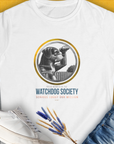 Watchdog Society Series, Volume 3, Women's T-Shirt-White. For dog lovers and dog owners. Design by Dog Gang