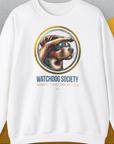 Watchdog Society Series, Volume 1, Unisex Sweatshirt-White-für in- und outdoor, lustiger Spruch für Hundeliebhaber, Design by Dog Gang