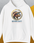 Watchdog Society Series, Volume 1, Unisex Hoodie-White-humorvolles Hundeshirt, lustiger Spruch mit Hund, Design by Dog Gang