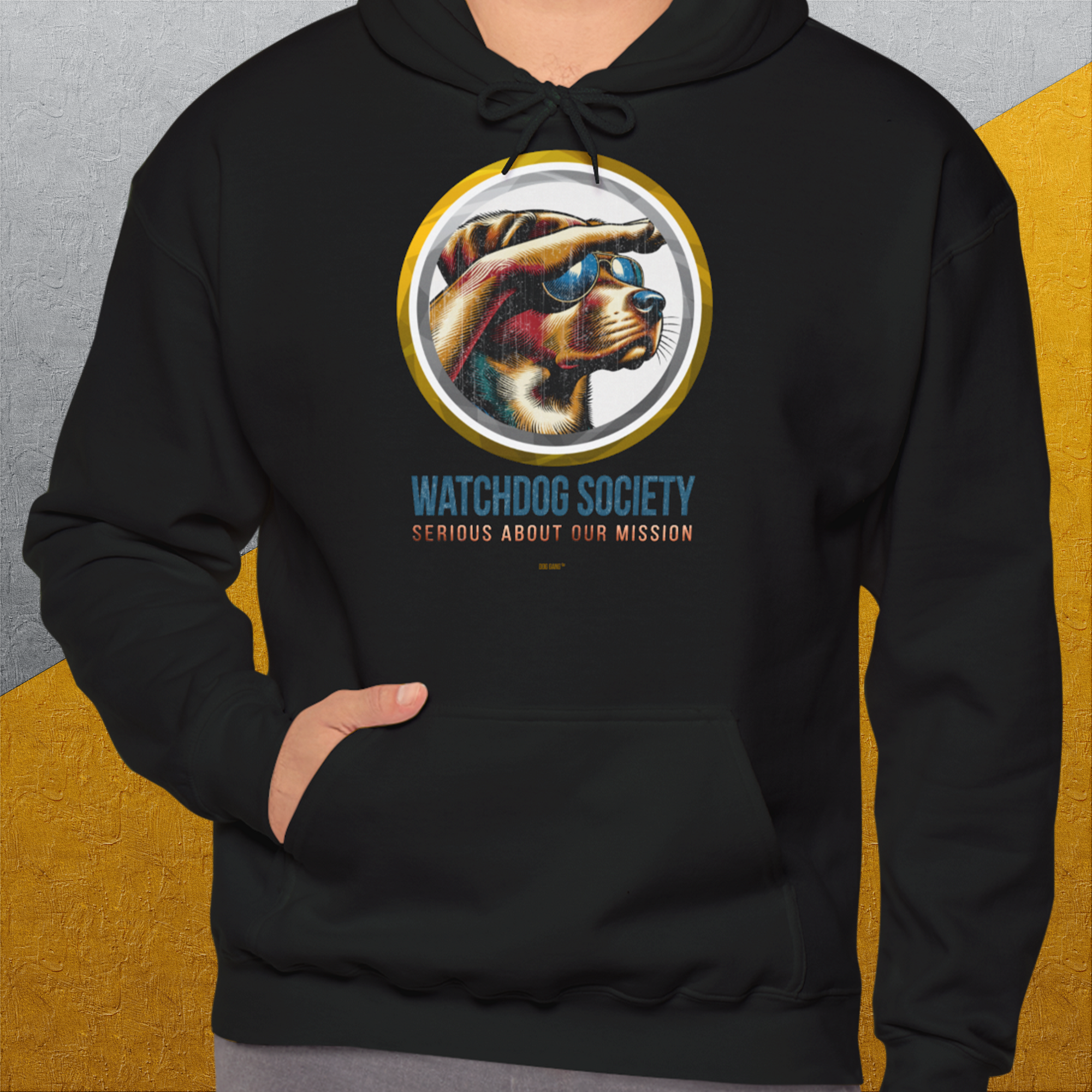 Watchdog Society Series, Volume 1, Unisex Hoodie-Kapuzensweatshirt für Hundefreunde, lustiger Spruch mit Hund, Design by Dog Gang