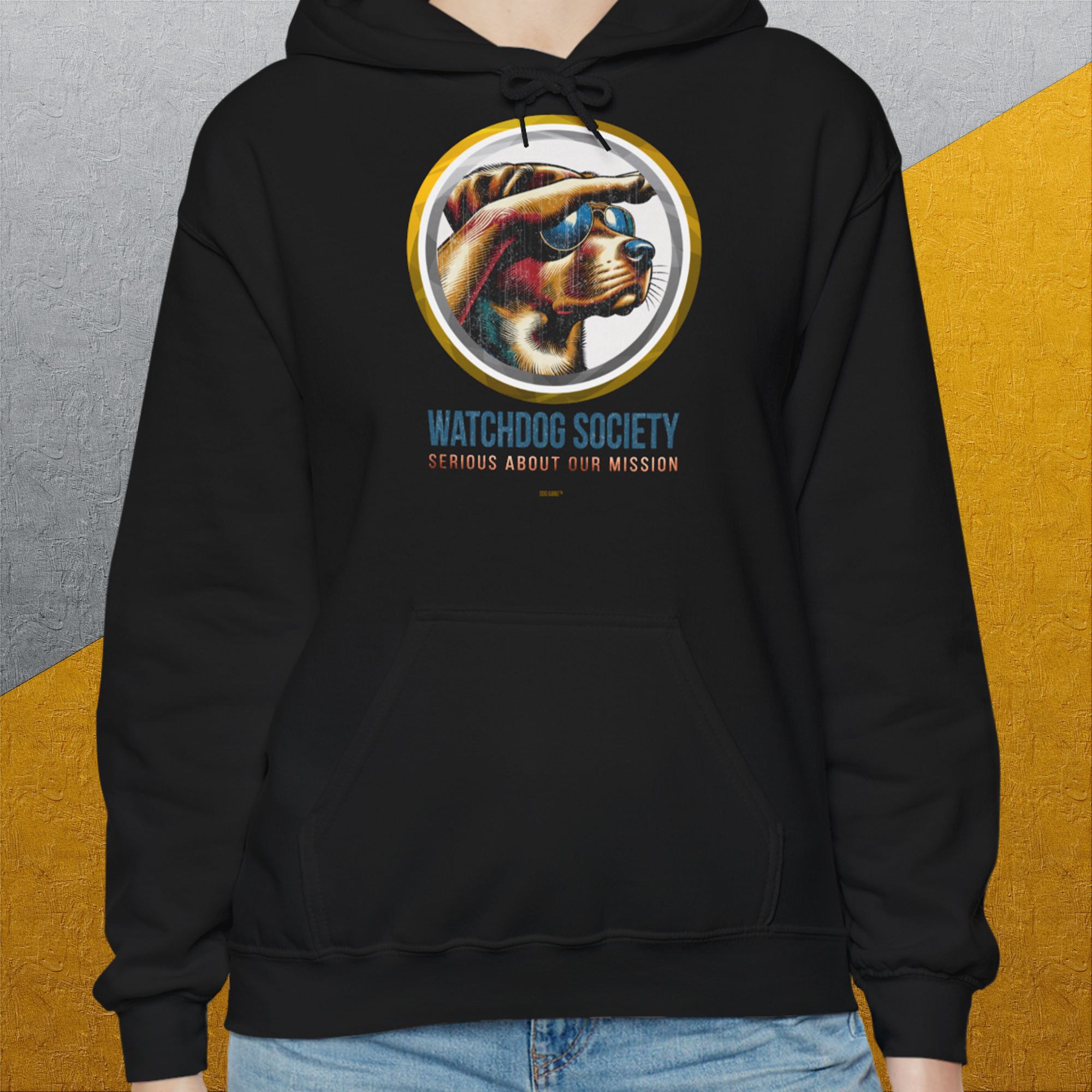 Watchdog Society Series, Volume 1, Unisex Hoodie-lustiger Spruch auf bequemen Shirt für Hundeliebhaber, Design by Dog Gang