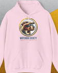 Watchdog Society Series, Volume 1, Unisex Hoodie-Light Pink-lustiger Spruch mit Hund auf weichem Kapuzenpulli für in- und outdoor. Design by Dog Gang