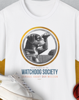 (Member Of The) Watchdog Society Series, Volume 3, Unisex T-Shirt-White-lustiges Shirt für Hundeliebhaber, Design by Dog Gang