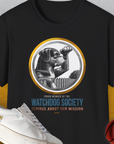 (Member Of The) Watchdog Society Series, Volume 3, Unisex T-Shirt-Black-bequemes Softstyle - Tshirt. Lustiger Spruch mit Hund. Für Hundefreunde, in- und outdoor. Design by Dog Gang