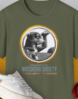 (Member Of The) Watchdog Society Series, Volume 3, Unisex T-Shirt-Military Green-cooles Tee mit lustigem Spruch für Hundefreunde, Design by Dog Gang